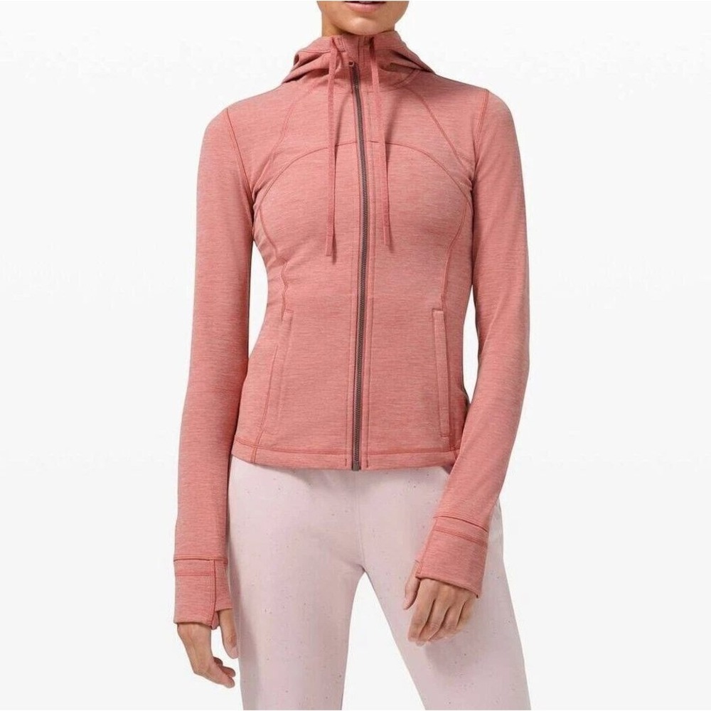 Lululemon Hooded Define Jacket Heathered Brier Rose Nulu Full Zip Yoga Hoodie 10